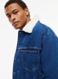 Denim Teddy Collar Denim Trucker Jacket  Men