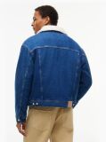 Denim Teddy Collar Denim Trucker Jacket  Men