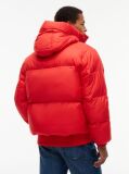 Red Logo Hooded Relaxed Puffer Jacket  Men