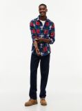 Multi Regular Fit Patchwork Check Shirt  Men