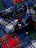 Multi Regular Fit Patchwork Check Shirt  Men