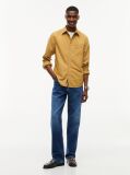 Beige Regular Fit Button-Down Corduroy Shirt  Men