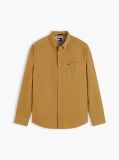 Beige Regular Fit Button-Down Corduroy Shirt  Men