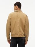 Beige Corduroy Collar Oversized Canvas Overshirt  Men