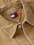 Beige Corduroy Collar Oversized Canvas Overshirt  Men