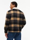 Multi Teddy Lined Brushed Flannel Oversized Shacket  Men