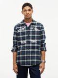 Multi Relaxed Fit Logo Embroidery Flannel Shirt  Men