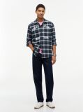 Multi Relaxed Fit Logo Embroidery Flannel Shirt  Men