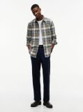 Multi Regular Fit Check Brushed Flannel Shirt  Men