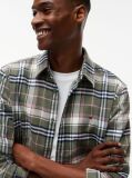 Multi Regular Fit Check Brushed Flannel Shirt  Men