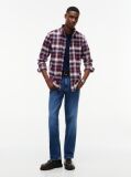 Multi Regular Fit Check Brushed Flannel Shirt  Men
