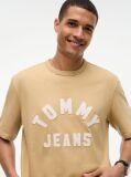 Beige Classic Logo Oversized Jersey T-Shirt  Men