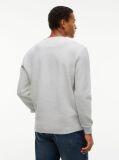 Γκρι Μακρυμάνικο T-Shirt Με Henley Λαιμόκοψη Και Waffle Πλέξη  Άνδρες