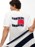 White Wavy Flag Back Logo Relaxed T-Shirt  Men
