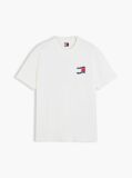 White Wavy Flag Back Logo Relaxed T-Shirt  Men