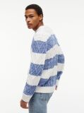 Multi Heritage Badge Stripe Cable Knit Jumper  Men