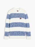 Multi Heritage Badge Stripe Cable Knit Jumper  Men