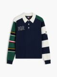 Multi Colour-Blocked Knit Rugby Shirt  Men