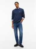 Blue Tommy Badge Textured Jumper  Men