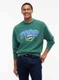 Green Varsity Logo Relaxed Terry Sweatshirt  Men