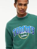 Green Varsity Logo Relaxed Terry Sweatshirt  Men