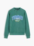 Green Varsity Logo Relaxed Terry Sweatshirt  Men