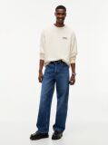 Beige Logo Relaxed Crew Neck Sweatshirt  Men