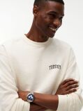 Beige Logo Relaxed Crew Neck Sweatshirt  Men