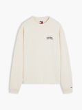 Beige Logo Relaxed Crew Neck Sweatshirt  Men