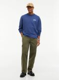 Blue Logo Relaxed Crew Neck Sweatshirt  Men