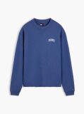 Blue Logo Relaxed Crew Neck Sweatshirt  Men