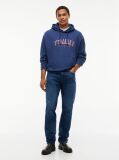 Blue Logo Relaxed Sueded Terry Hoody  Men