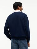 Blue Contrast Collar Relaxed Rugby Shirt  Men