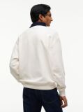 White Contrast Collar Relaxed Rugby Shirt  Men