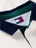 White Contrast Collar Relaxed Rugby Shirt  Men