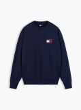 Blue Back Wavy Flag Terry Relaxed Sweatshirt  Men