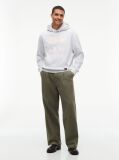 Grey Classic Logo Relaxed Fleece Hoody  Men