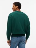 Green Classic Logo Brushed Fleece Relaxed Sweatshirt  Men