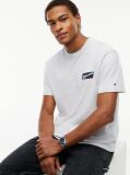 Grey Signature Logo Relaxed Jersey T-Shirt  Men