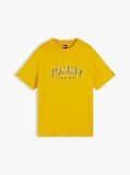 Yellow Logo Relaxed Crew Neck T-Shirt  Men