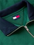 Green Tommy Badge Relaxed Quarter-Zip Sweatshirt  Men