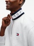 Grey Tommy Badge Relaxed Quarter-Zip Sweatshirt  Men