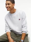 Grey Badge Fleece Crew Neck Sweatshirt  Men