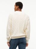 Beige Diamond Cable Knit Relaxed Jumper  Men