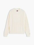 Beige Diamond Cable Knit Relaxed Jumper  Men