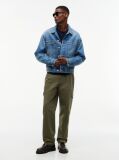 Denim Flag Badge Denim Trucker Jacket  Men