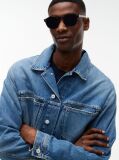 Denim Flag Badge Denim Trucker Jacket  Men