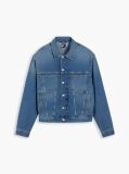 Denim Flag Badge Denim Trucker Jacket  Men