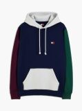Multi Tommy Badge Colour-Blocked Fleece Hoody  Men