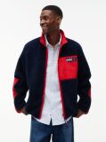 Multi Colour-Blocked Teddy Zip-Thru Jacket  Men